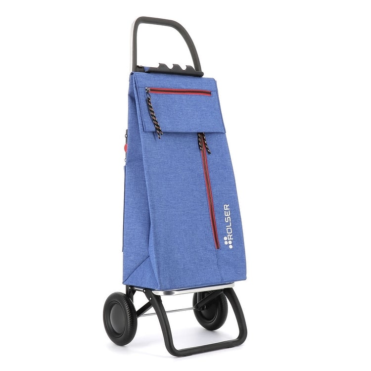 Shopping Trolley Rolser Wallaby Tweed 2 Wheel Foldable - 16.14 in.W x 12.6 in.D x 41.14 in.H - Azul
