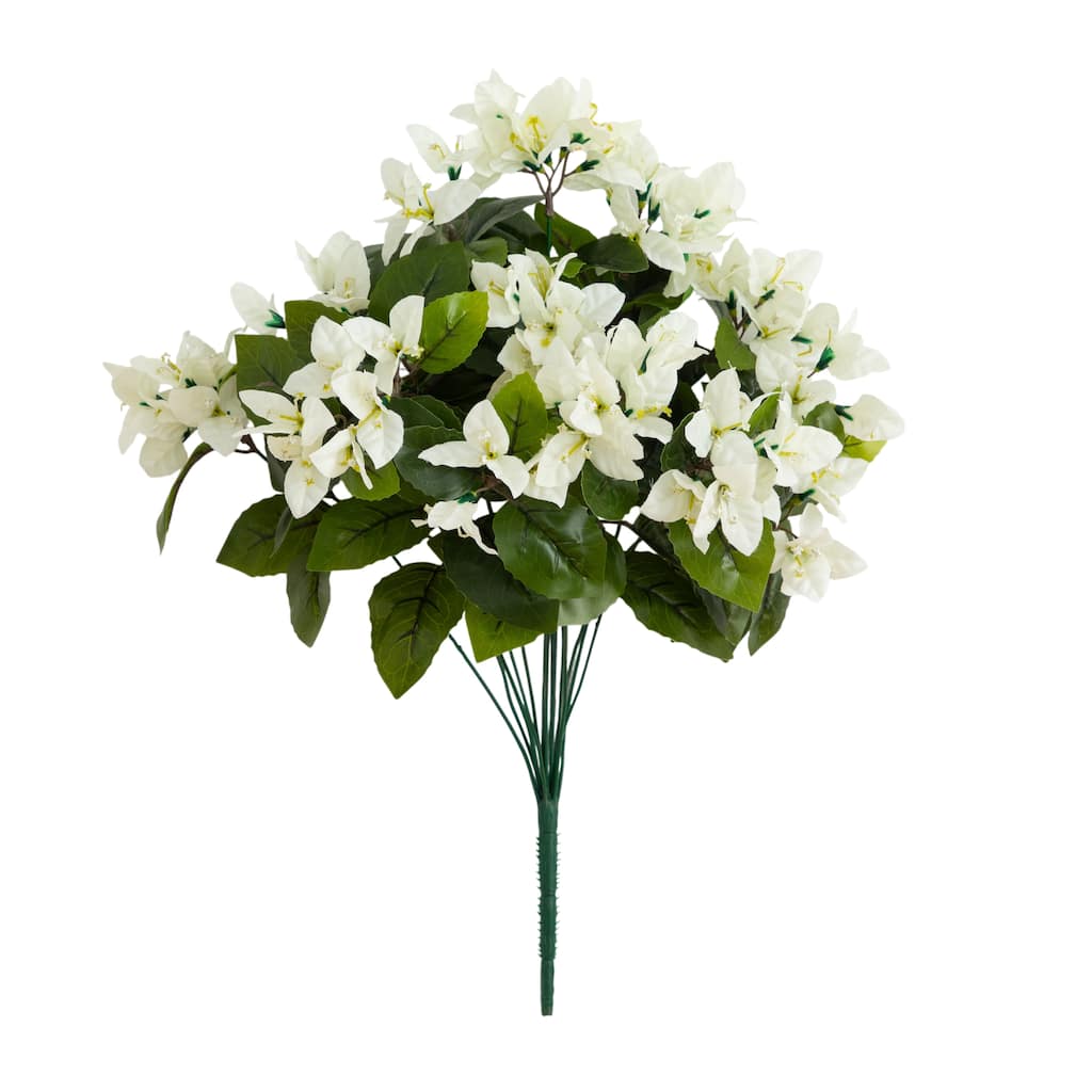 19-in UV Resistant Artificial Bougainvillea Bush - Set of 4