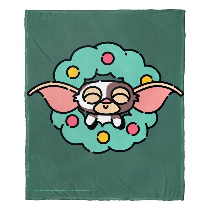 Warner Brothers Gremlins Festive Gizmo Silk Touch Throw Blanket