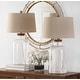 preview thumbnail 6 of 5, SAFAVIEH Lighting 27.5-inch Caden Glass Table Lamp (Set of 2) - 16" x 16" x 27.5"