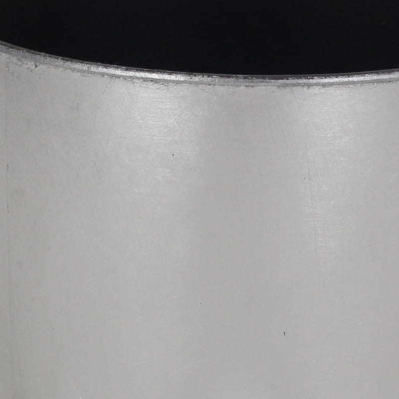 HomeRoots 7" Silver Recycled Plastic Indoor Outdoor Round Pot Planter