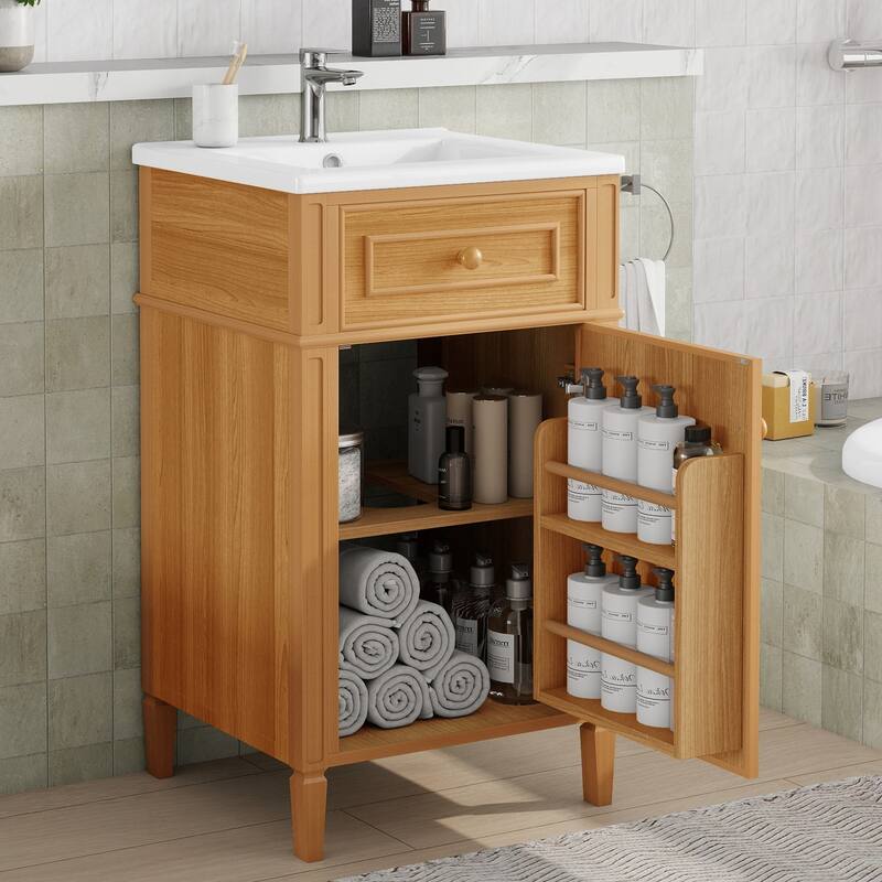 GDFStudio - Lucas Compact Modern Bathroom Vanity with Smart Storage