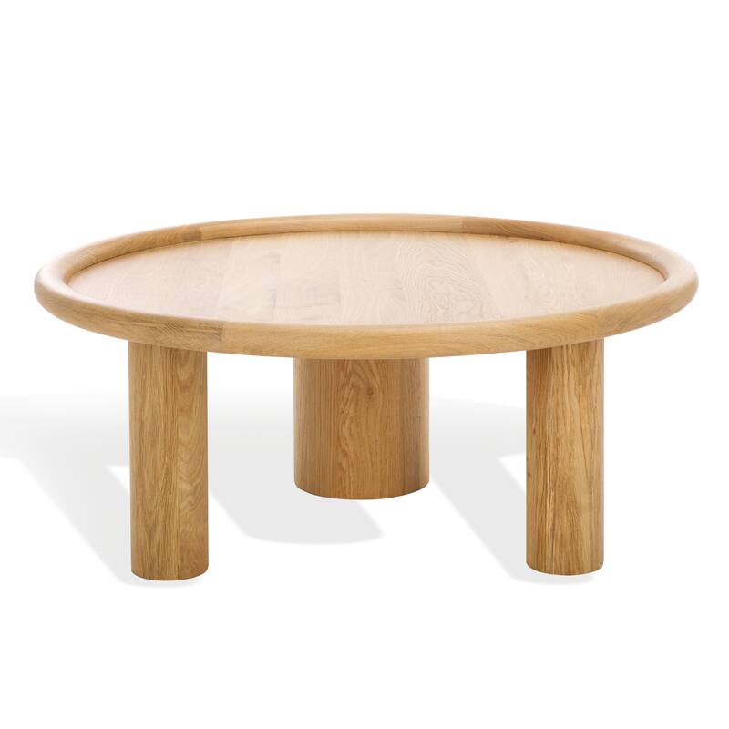 SAFAVIEH Couture Madelynn Round Wood Coffee Table - 35"W x 35"D x 15"H