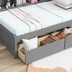 preview thumbnail 4 of 23, Twin Size L-shaped Bookcases Bed with Power Outlets, USB Charging Ports,Two Drawers