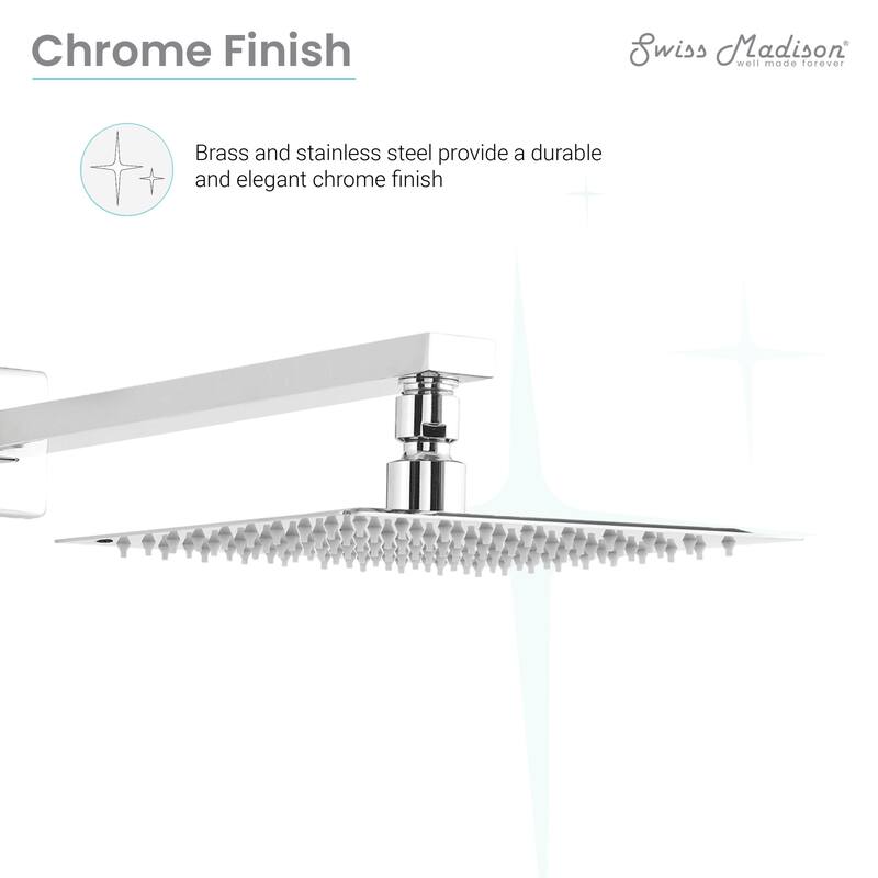Swiss Madison SM-SH01 Concorde 1.8 GPM Single Function Shower Head