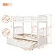 preview thumbnail 11 of 35, Stylish & Simple Twin Bunk Bed with Ladder, Safety Rail, Twin Trundle Bed with 3 Drawers for Bedroom, Guest Room Furniture