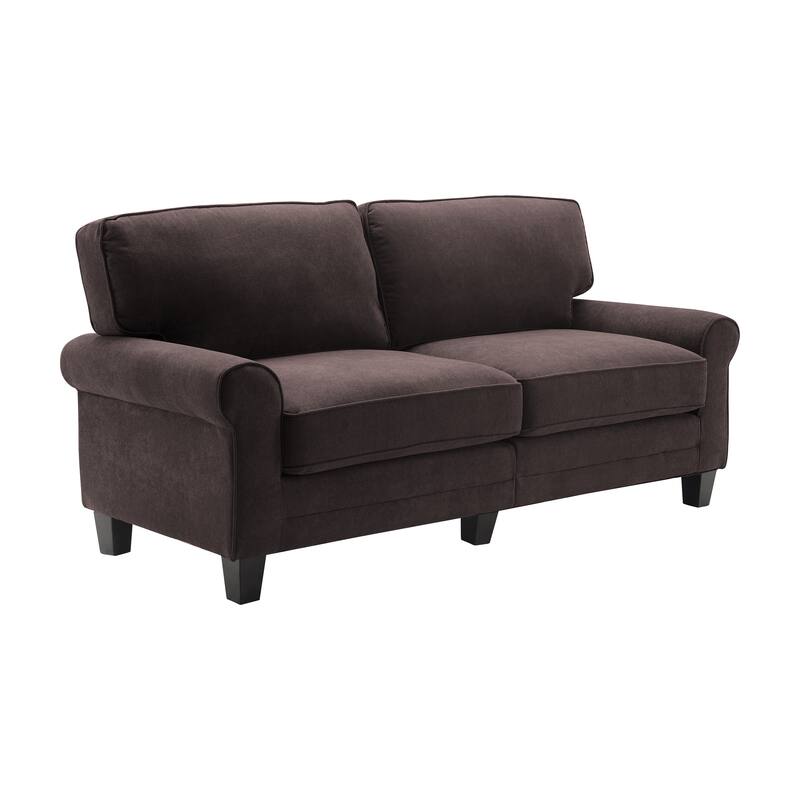Serta Copenhagen 73" Sofa Couch for Two People, Pillowed Back Cushions and Rounded Arms, Durable Modern Upholstered Fabric