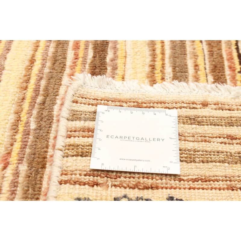 ECARPETGALLERY Hand-knotted Peshawar Ziegler Khaki Wool Rug - 4'1 x 6'0