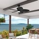 preview thumbnail 4 of 12, Hunter 52" Tropic View Outdoor Ceiling Fan with LED Light and Wall Control - Coastal - Damp-Rated!