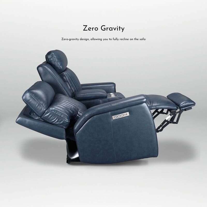 73'' Leather Zero Gravity Power Reclining Loveseat with Power Headrest and Power Lumbar,USB&USB-C Port