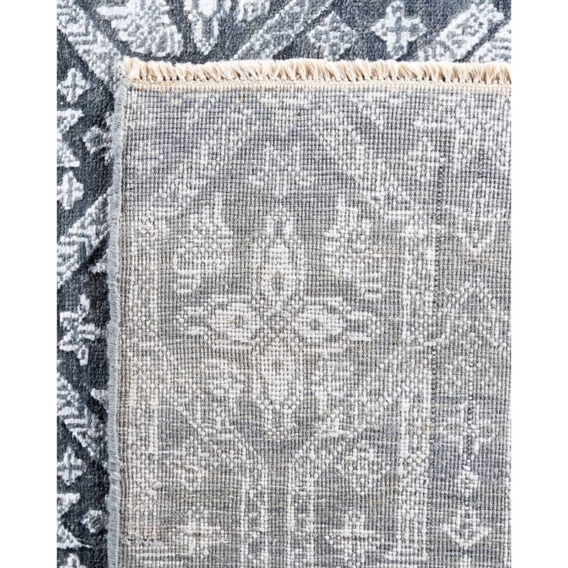 Ikat One-of-a-Kind Hand-Knotted Area Rug, Blue - 9' 1" x 12' 3"