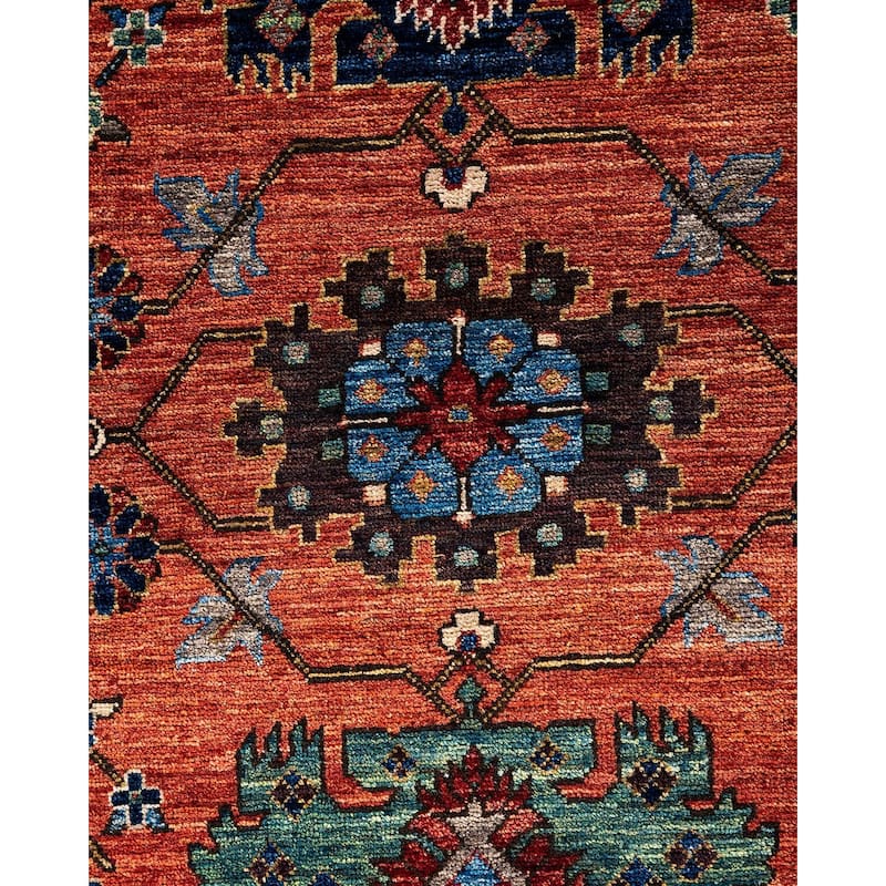 Serapi One-of-a-Kind Hand-Knotted Area Rug - Orange, 9' 0" x 11' 11" - 9' 0" x 11' 11"