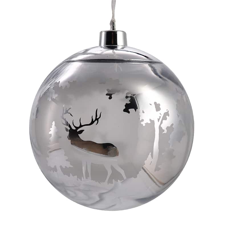 Antique Bronze Mercury Glass Ball Ornament Hanging Christmas Ornaments ...