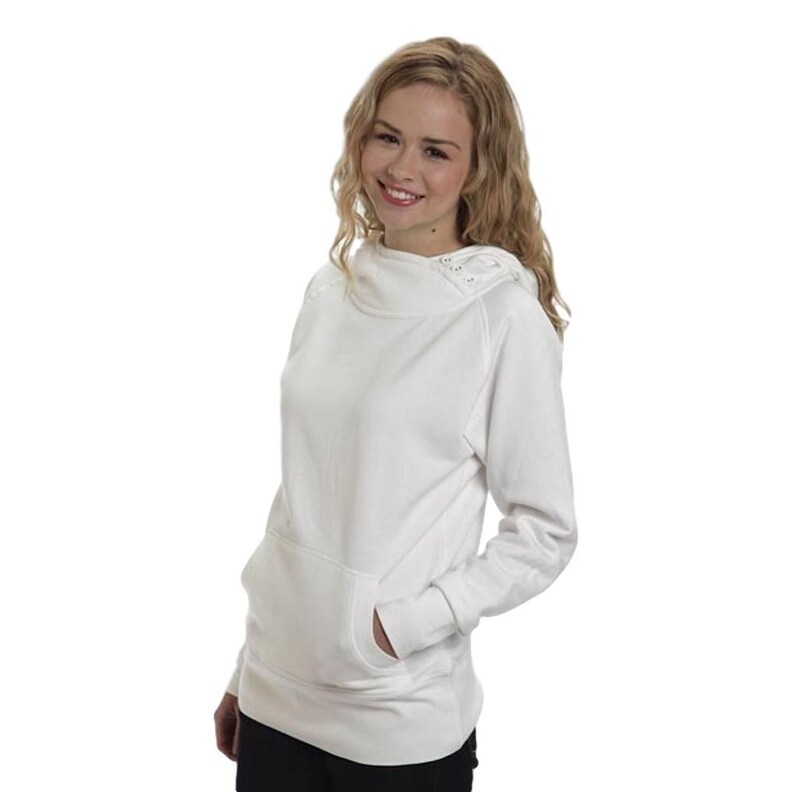 ladies white sweatshirt