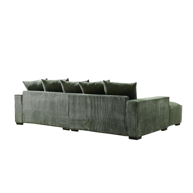 Transitional Luxe Upholstered Living Room Sectional 106.7 inch