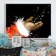 preview thumbnail 7 of 6, Designart 'Christmas Holiday Fancy Santa Claus VII' Traditional Framed Christmas Canvas Wall Decor 12 in. wide x 8 in. high - White