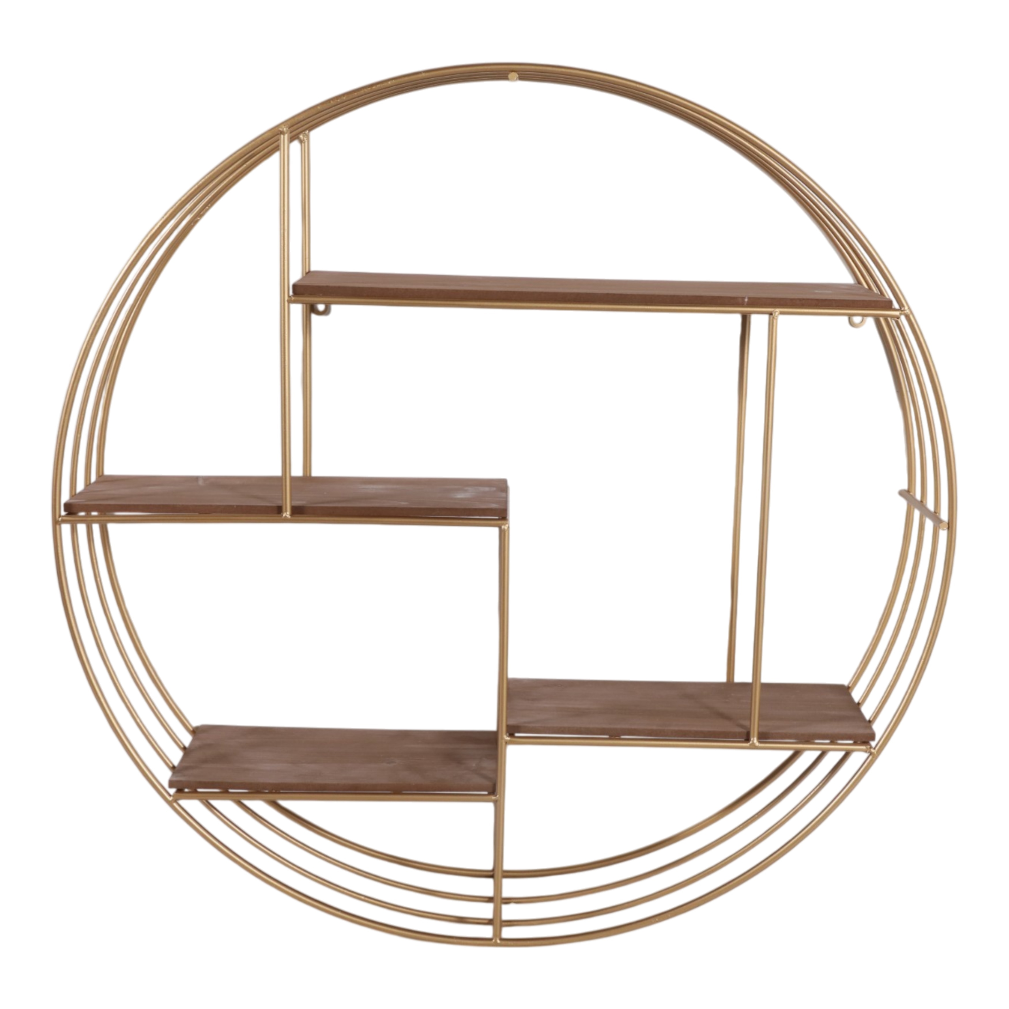 Sagebrook Home Modern Glam Iron and Wood Wall Storage Shelf - 32" x 7" x 32"