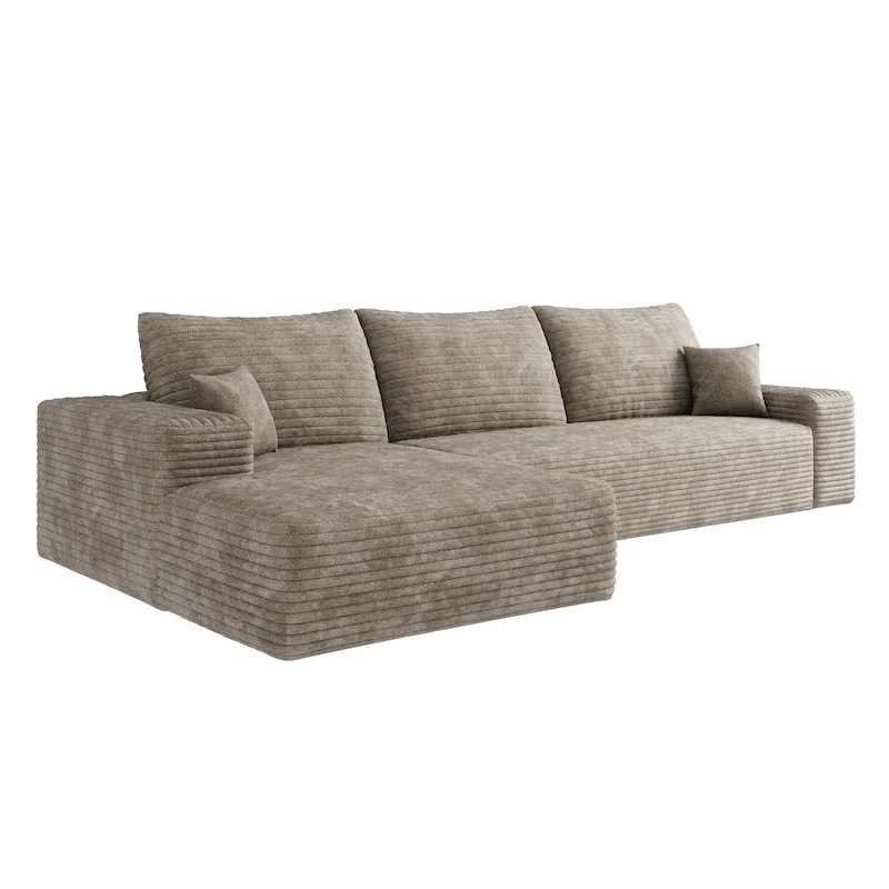 Sofa 107-in Casual Camel 3 -seater Left Reclining Sectional - 8' x 10'