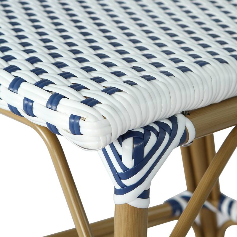 Kinner Outdoor French Barstools (Set of 2) by Christopher Knight Home