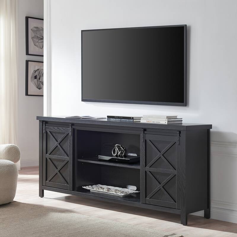 Elmwood TV Stand - Black Grain - 68"