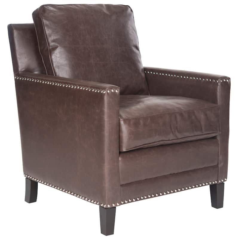 Safavieh Buckler Antique Brown Club Chair - 28.5" x 31.9" x 38.2"