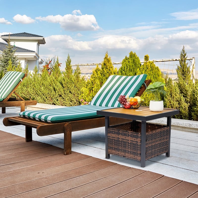 Outdoor Wicker Side Table