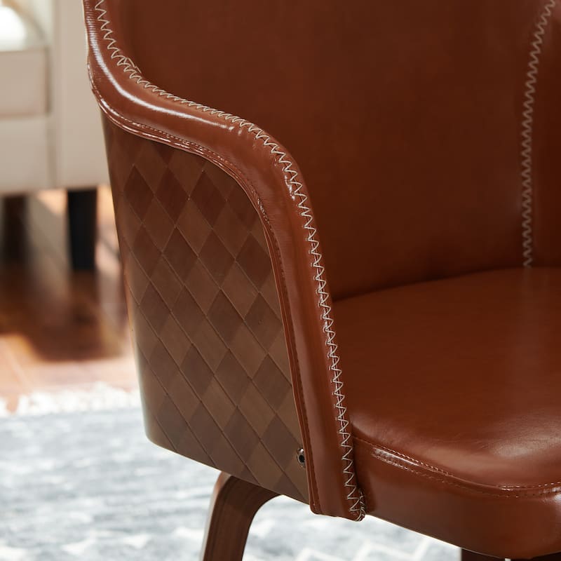 Art Leon Mid-century Swivel Accent Armchair