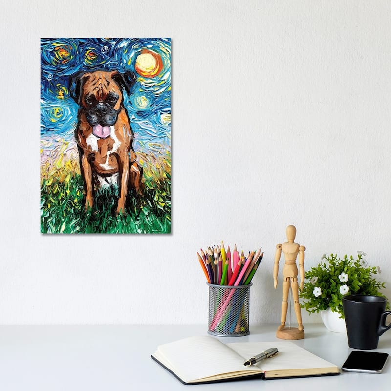iCanvas "Boxer Night II" by Aja Trier Canvas Print - 12x8x0.75