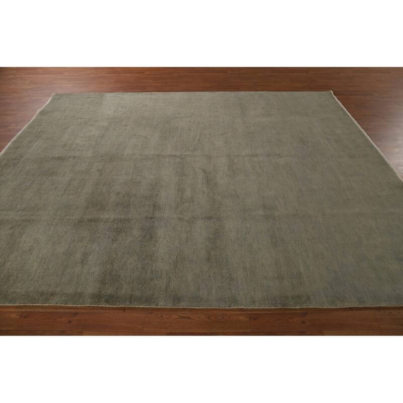 Gray & Beige Gabbeh Oriental Area Rug Handmade Wool Carpet - 7'10" x 9'6"