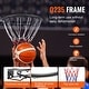 preview thumbnail 17 of 19, Basketball Rim, Wall Door Mounted Basketball Hoop, Heavy Duty Q235 Basketball Flex Rim Goal Replacement with Net