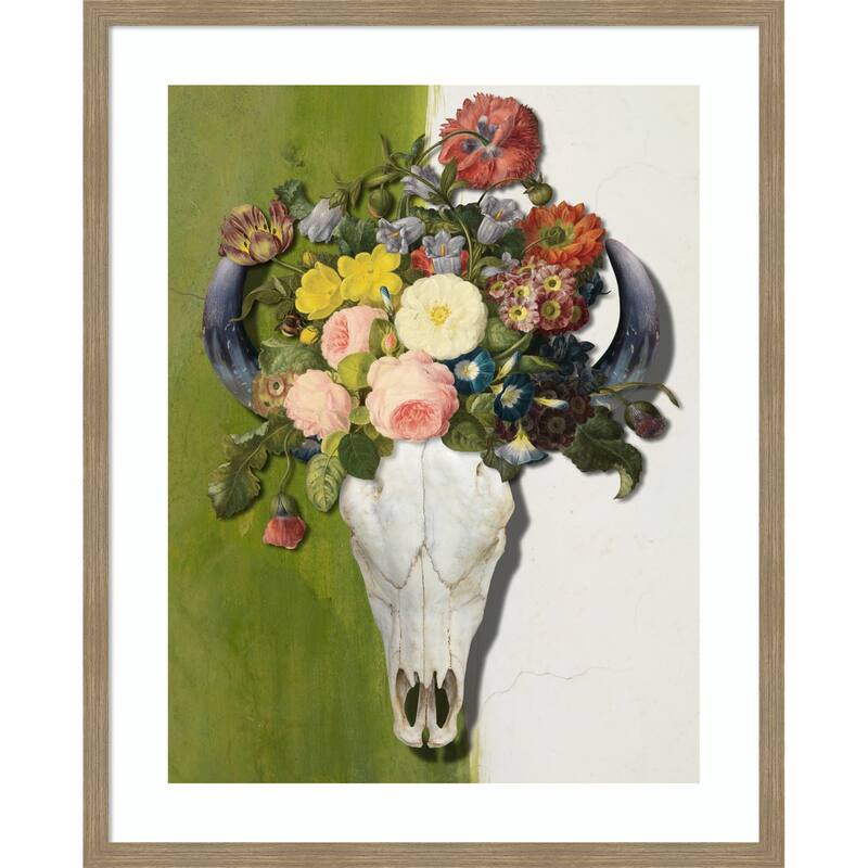 Summer Skull by Marja van den Wood Framed Wall Art Print