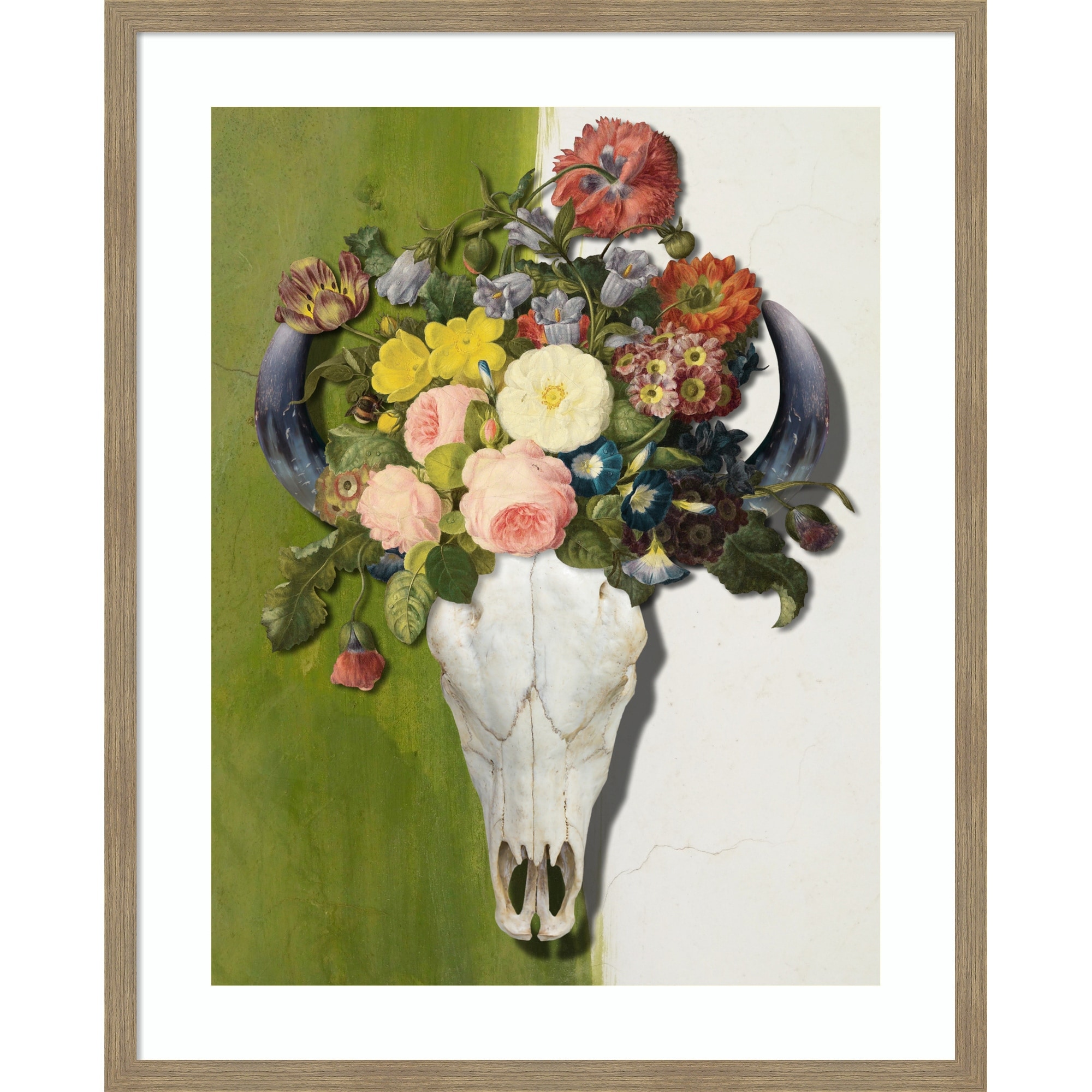 Summer Skull by Marja van den Wood Framed Wall Art Print