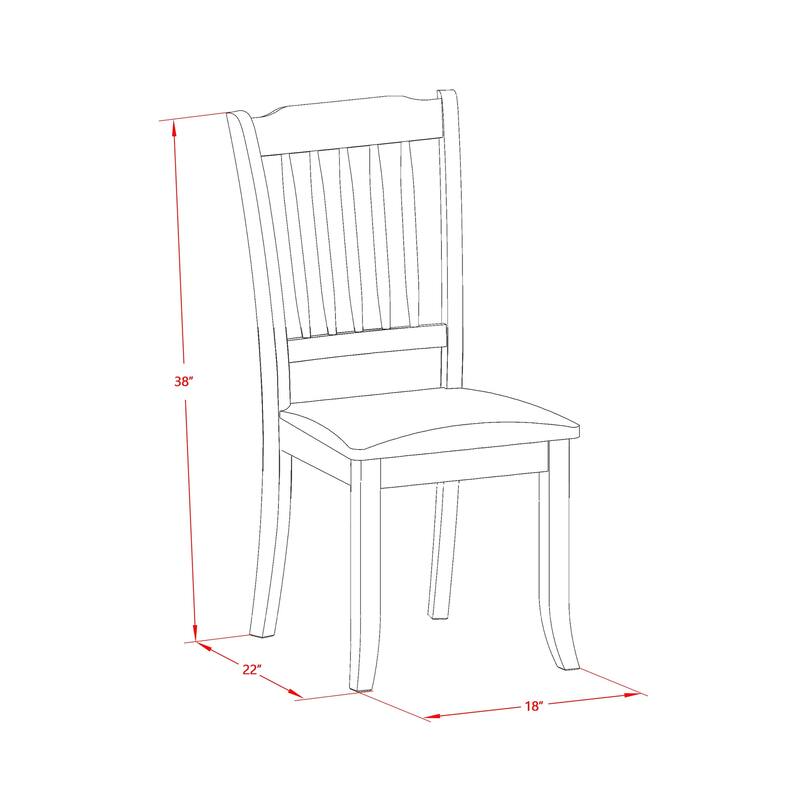East West Furniture 5 Piece Dinette Set for 4 Includes a Kitchen Table and 4 Linen Fabric Dining Chairs,(Finish Options)