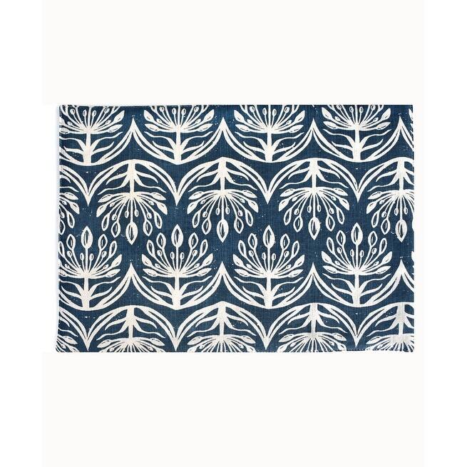 French Home Set of 4 Botanical Placemats - Indigo