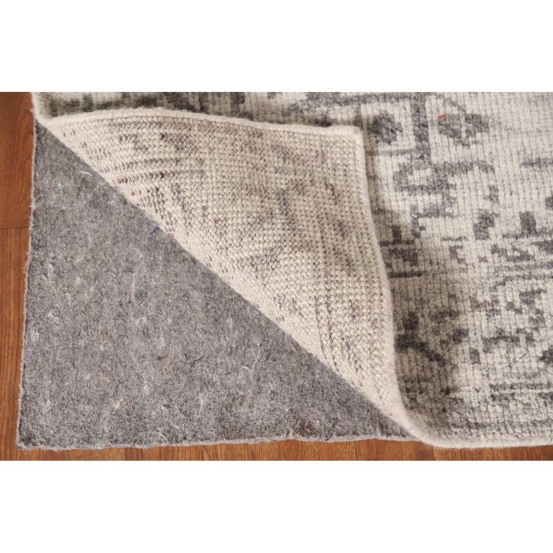 Geometric Moroccan Area Rug Hand-Knotted Wool Carpet - 5'2"x 7'7"