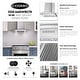 preview thumbnail 3 of 10, Cosmo 30 in. Ducted Wall Mount Range Hood in Stainless Steel with Push Button Controls, LED Lighting and Permanent Filters