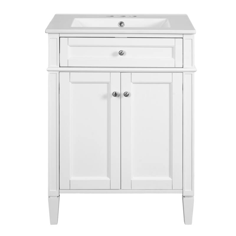 Bathroom Storage Cabinet with Sink, Soft-Closing Doors with Organizers