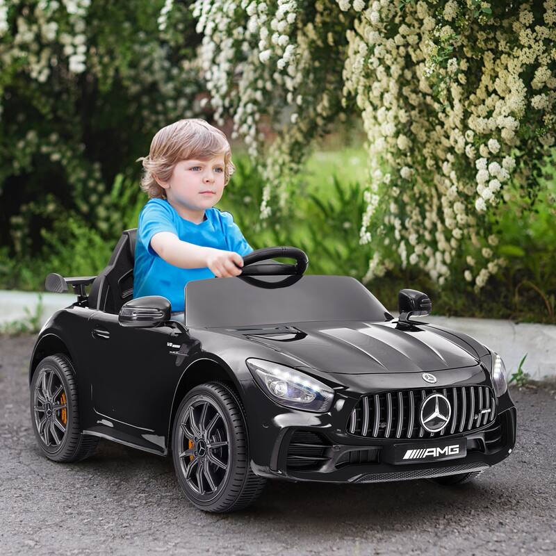 censed Mercedes Kids Ride On Car with Remote Control and Training Wheels for Backyard Play and Birthday Gifts​