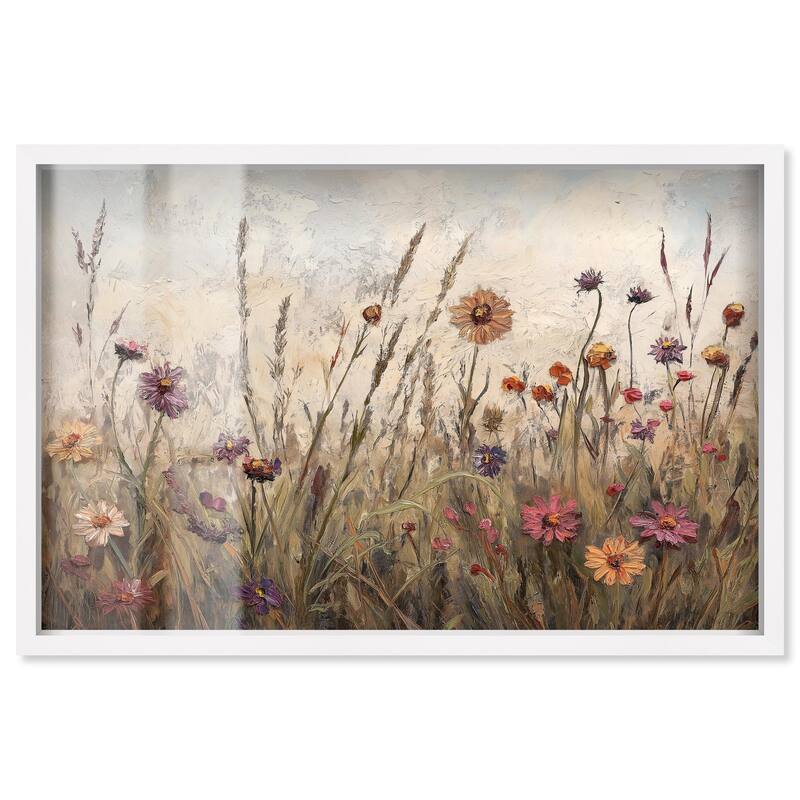 Vintage Blooms II Shadowbox by Art Remedy - White - 36" x 24"