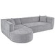 preview thumbnail 10 of 41, Roomfitters Modern Sectional Sofa with Curved Design, Luxurious Chenille Fabric, Two Throw Pillows, L-Shaped Modular Couch