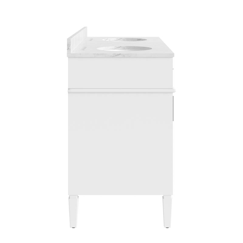 36/48/60 in. Bathroom Vanity with Ceramic Undermount Sink, Wood Cabinet, and storage drawers