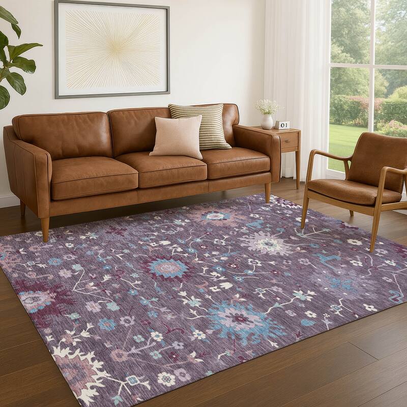 Machine Washable Indoor/ Outdoor Global Dillon Chantille Rug