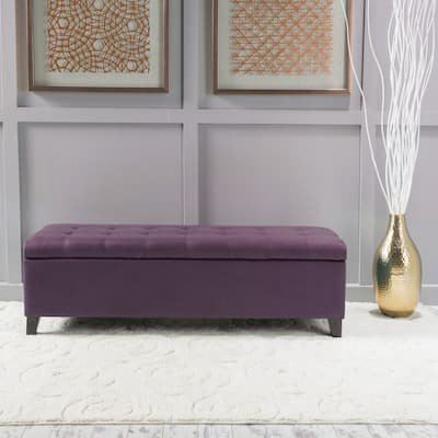 Multi-Functional Tufted Storage Ottoman with Hidden Compartment for Small Spaces and Elegant Home Decor