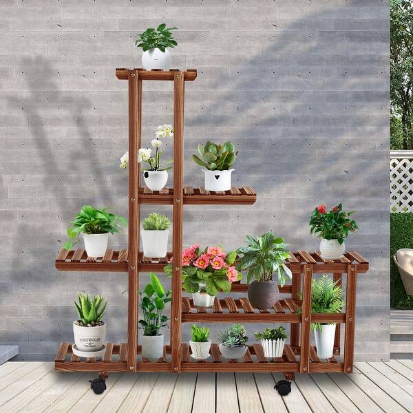 Wooden Plant Flower Rack Stand Multi-Tier Holder Pot Storage Home Display Shelf