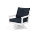 preview thumbnail 4 of 7, POLYWOOD Vineyard Deep Seating Swivel Chair White / Marine Indigo