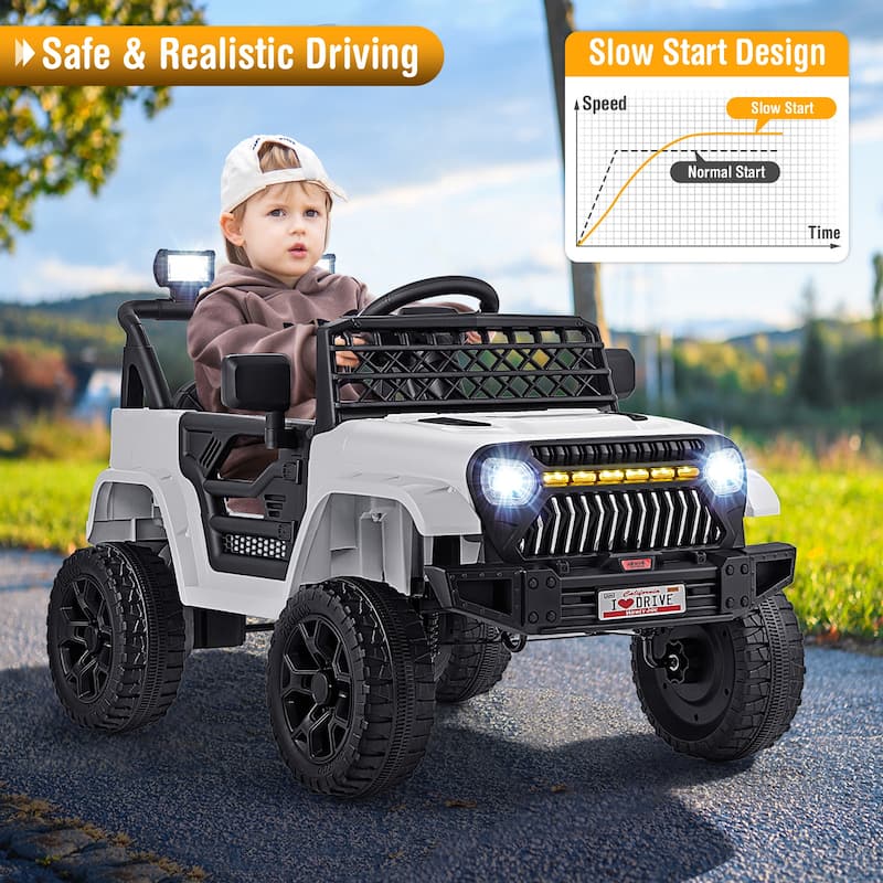 Gymax 12V Kids Ride on Truck Car Battery Powered Toddler Electric - See Details