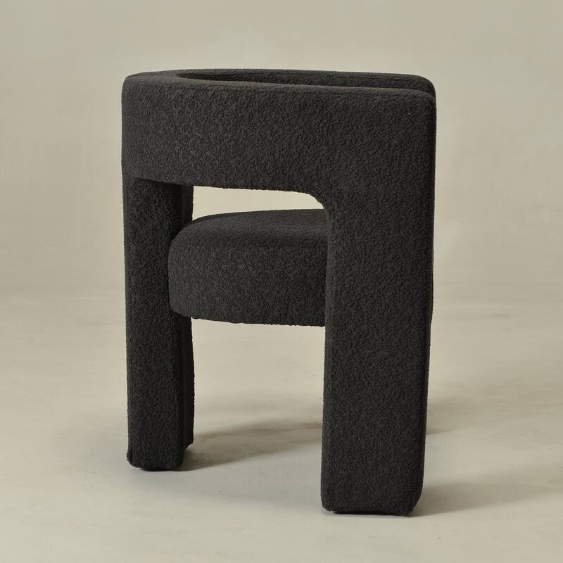 KINWELL 28" Wide Boucle Upholstered Square Armchair