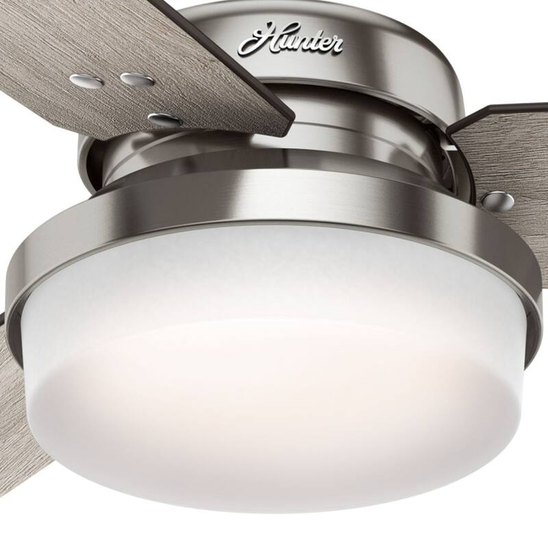 Hunter Fan Sentinel Brushed Nickel 52-inch Ceiling Fan with 3 Reversible Blades - Silver