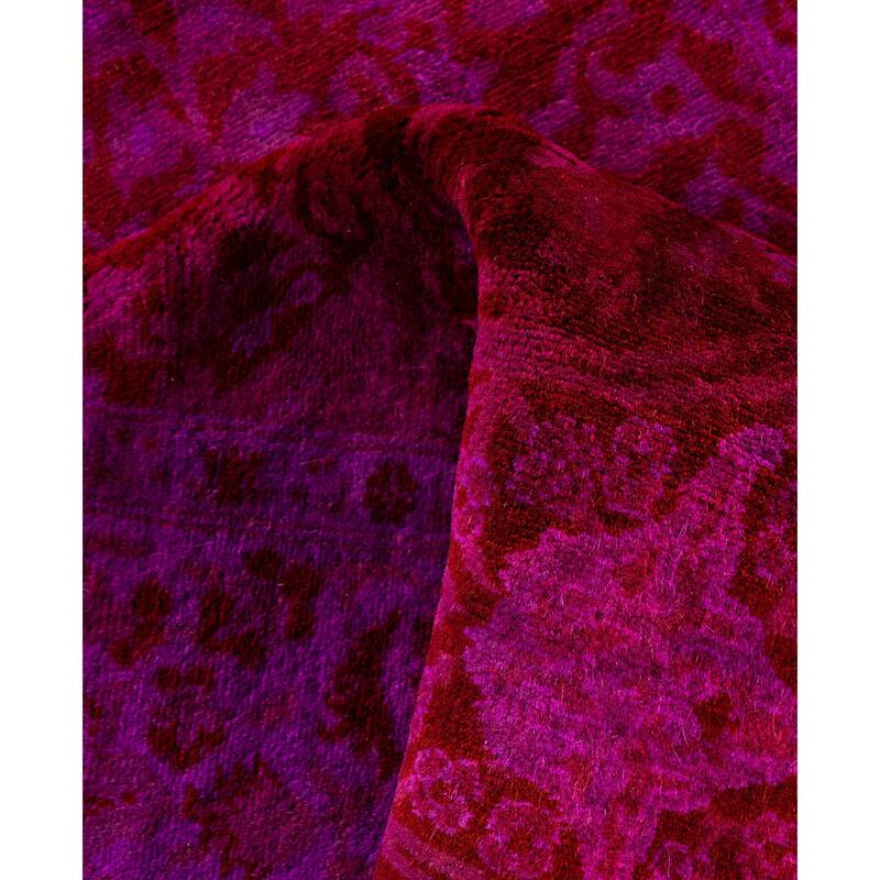 Overdyed One-of-a-Kind Hand-Knotted Area Rug - Red - 3' 0" x 7' 4"
