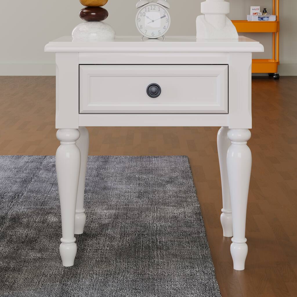 Solid Wood One-Drawer Nightstand
